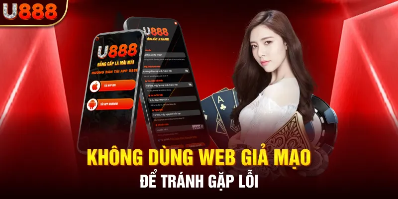 Không dùng web giả mạo để tránh gặp lỗi